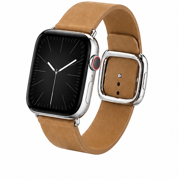 Modern Buckle Leather Band in Tan
